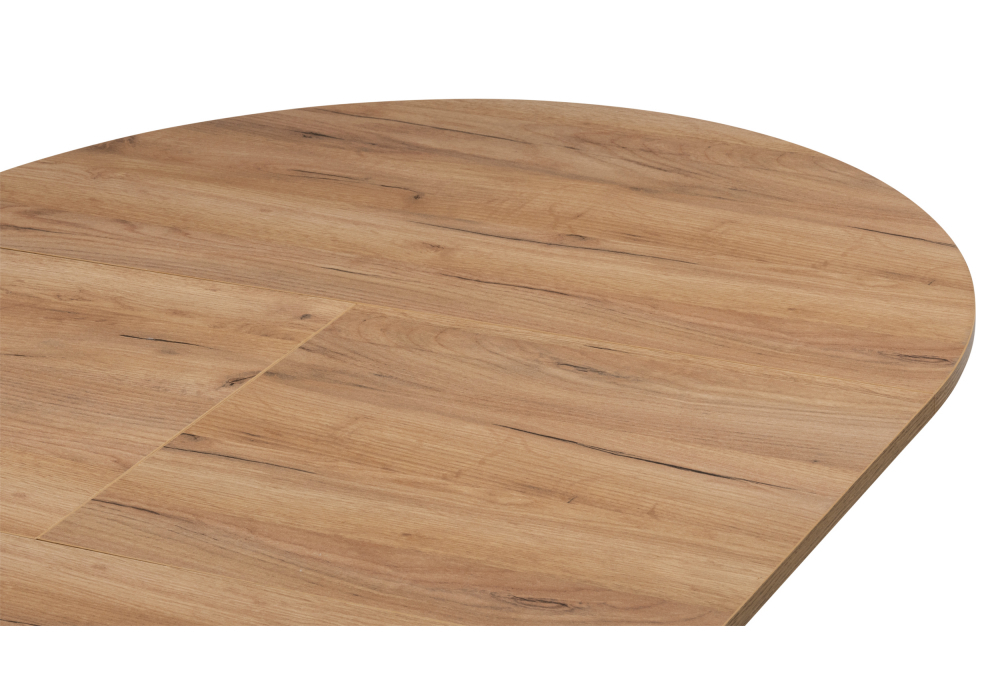 Стол деревянный Woodville Курт 90, 130 дуб крафт золотой, черный матовый, ножки черные