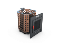 Банная печь Душа- 15 Сетка Ремейк Закрытая Каменка панорама