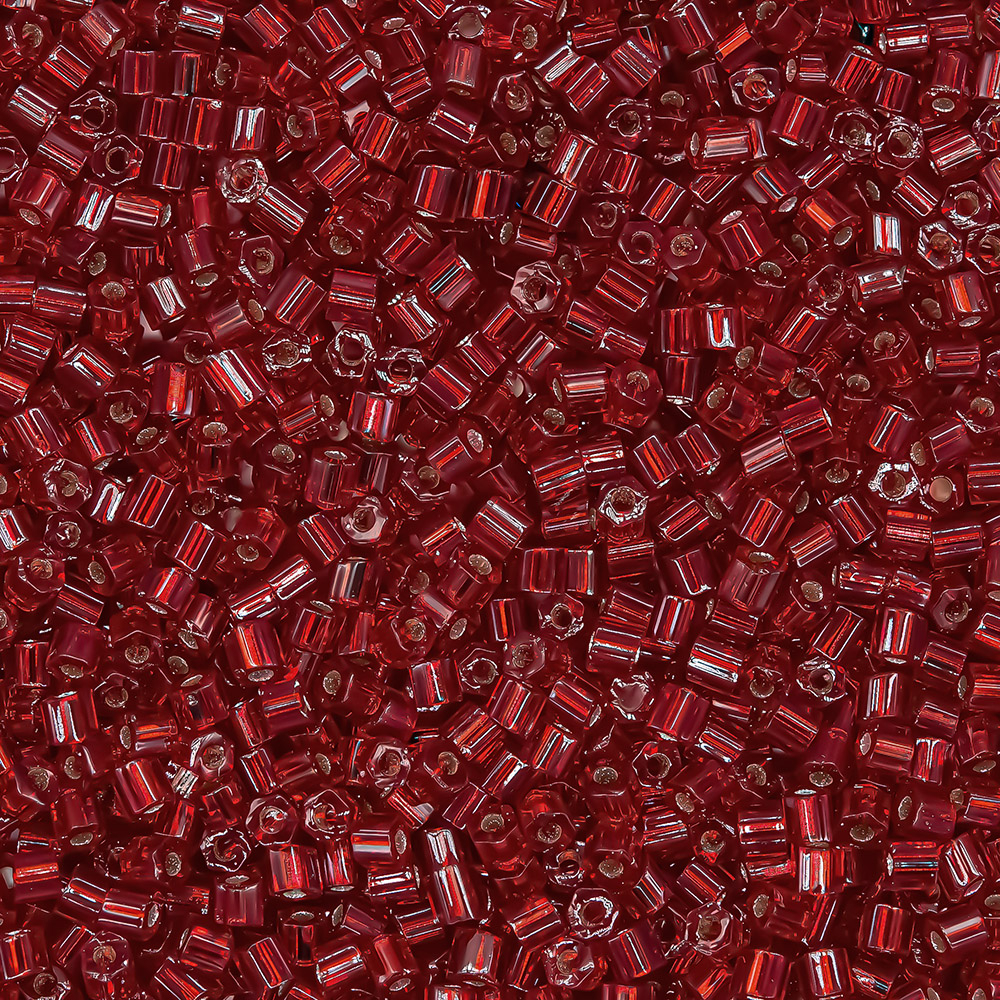 Японский бисер TOHO Hexagon (№25C), с внутренним серебрением, прозрачный