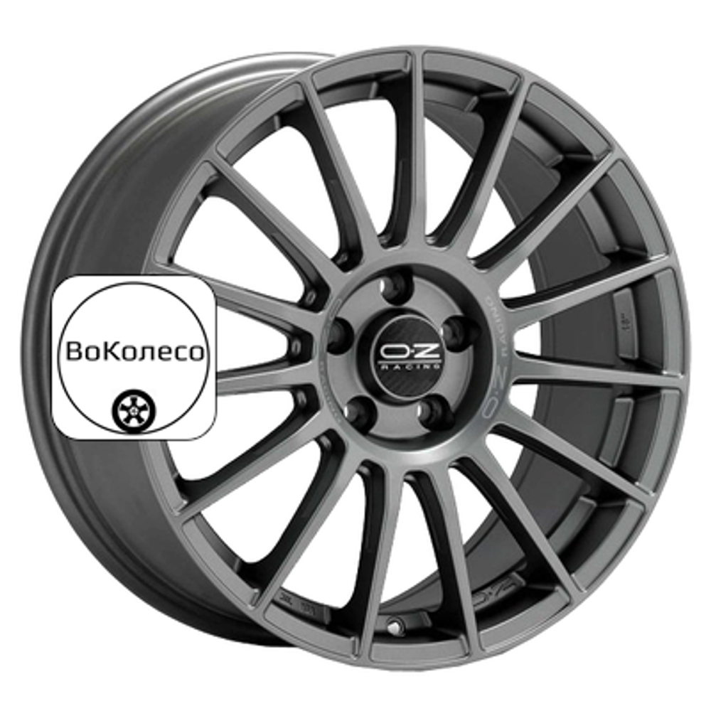 9,5x19/5x112 ET21 D66,46 Superturismo LM Matt Graphite + Silver Lettering OZ