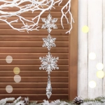 Подвеска «Волшебная снежинки» 32 см, Золотой