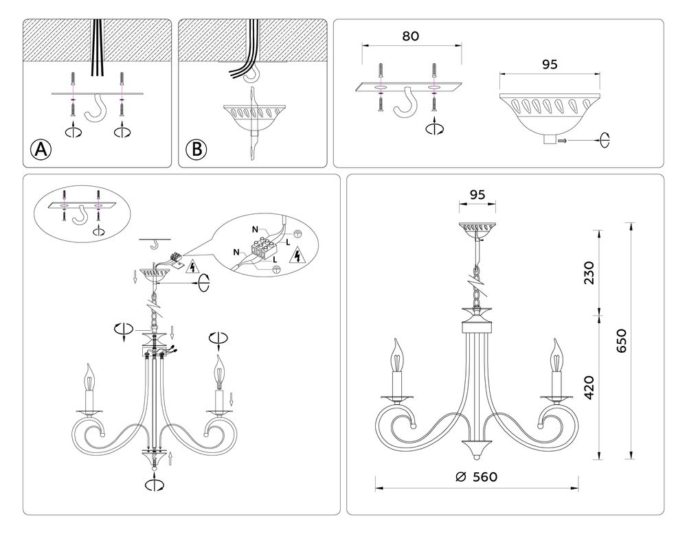 Ambrella Подвесная люстра Modern TR9612