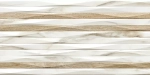 Настенная плитка Alma Ceramica TWU2550EPH14 Euphoria 24.9x50 белая / бежевая глянцевая / рельефная под мрамор / под дерево / полосы