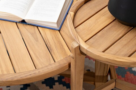 Диванная группа из тика Joygarden ВЕНТО XL, Natural Teak, серый