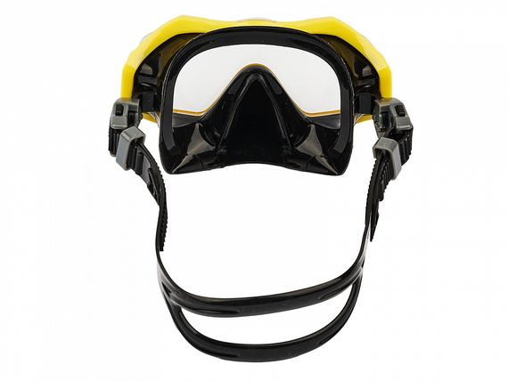 Набор маска+трубка в сумке Sargan Панорама-М черный/желтый