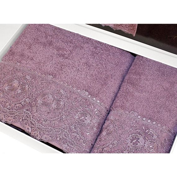 Набор полотенец  ELEGANT 2 пр. 50Х100 и  75Х150   TIVOLYO HOME Турция