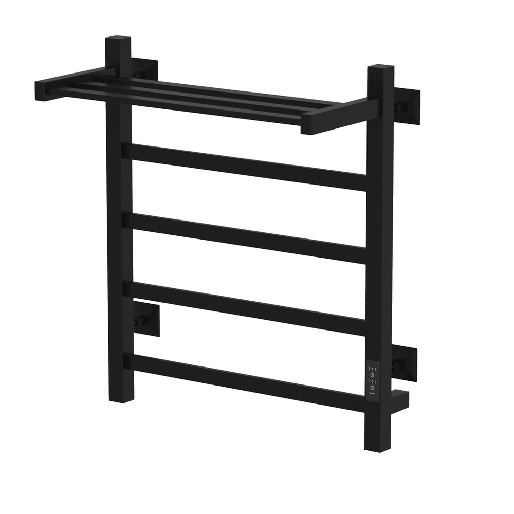 Полотенцесушитель MIXLINE TRIUMPH  60х50 (таймер, 367Вт, 4 перекладины + ПОЛКА) электрический ЧЕРНЫЙ