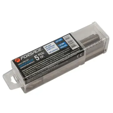 Сверло по металлу 10мм HSS+Co (5шт), в пластиковом футляре Forsage F-DSP100H