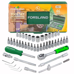 Набор инструментов 46пр.1/4''(6гр.)(4-14мм) Forsland Forsland-2462-5