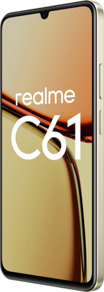 Смартфон realme C61 8/256 ГБ, Dual nano SIM, Ростест, блестящий золотой