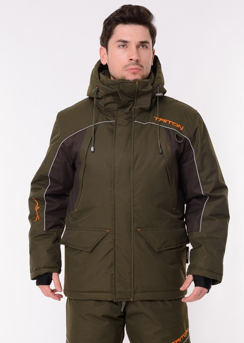 Костюм с полукомбинезоном СТРИМ (-40 Таслан Мембрана/Хаки)TRITON
