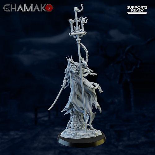 Grand Alliance Death Nighthaunt Revenant Призрак с канделябром миниатюра для dnd, днд, pathfinder, фентези, Настольная игра, НРИ, Варгейм, РПГ