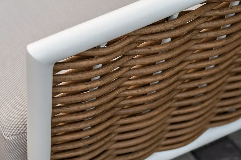 "Тоскана" лаунж-зона из искусственного ротанга, цвет соломенный