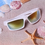 Очки солнцезащитные спортивные «Sports hit», тонкие дужки, цвет белый