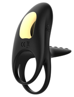 Черное эрекционное виброкольцо Edwin с пультом (Цвет: черный)