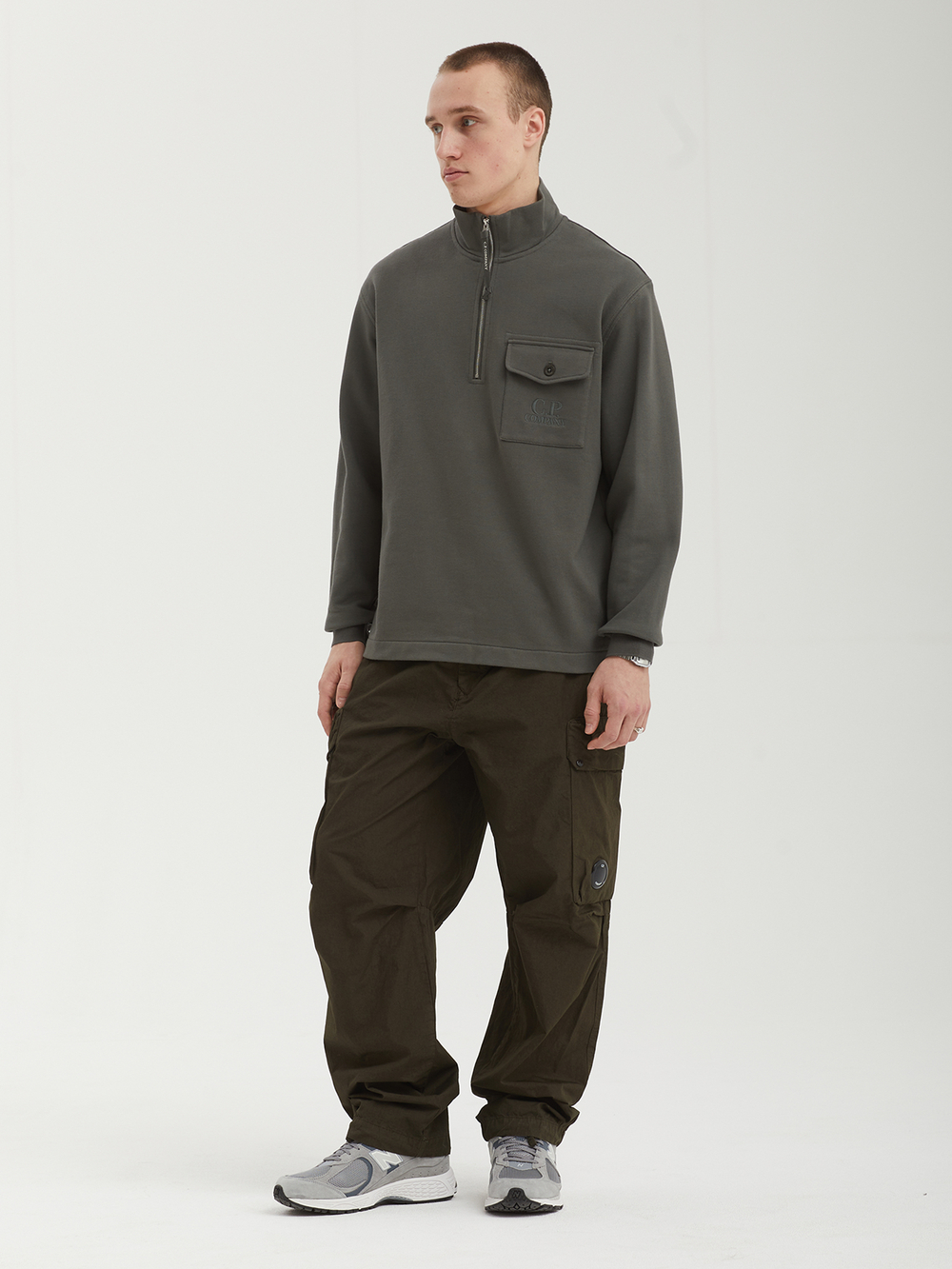 Мужская Толстовка Diagonal Raised Fleece Half Zip