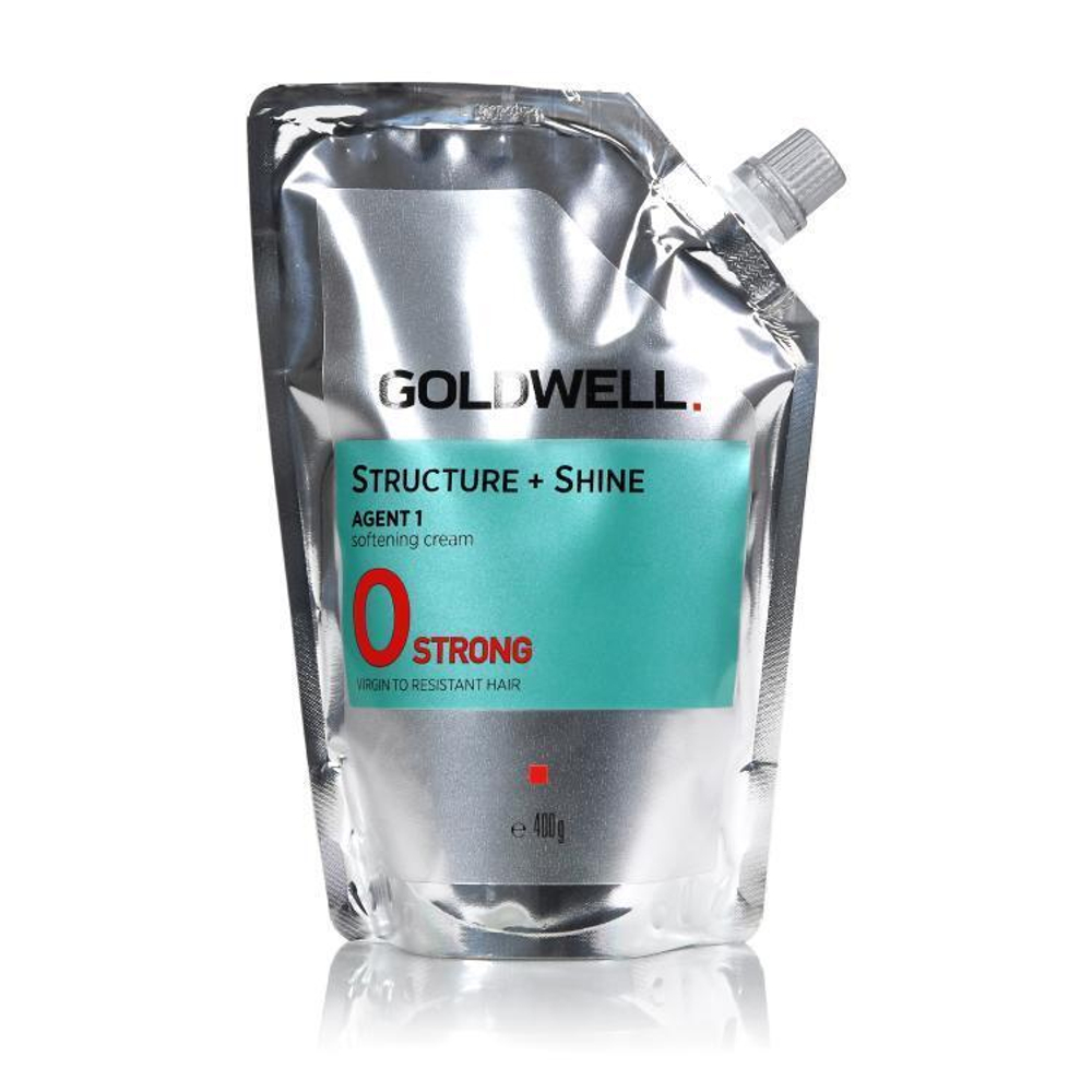 Goldwell Structure + Shine Agent 1 Softening Cream 0 Strong - Смягчающий крем для выпрямления натуральных и трудноподдающихся волос 400 мл
