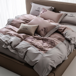 ZEPHYR HOME Постельное белье на двуспалку Египетский хлопок Греческий розовый