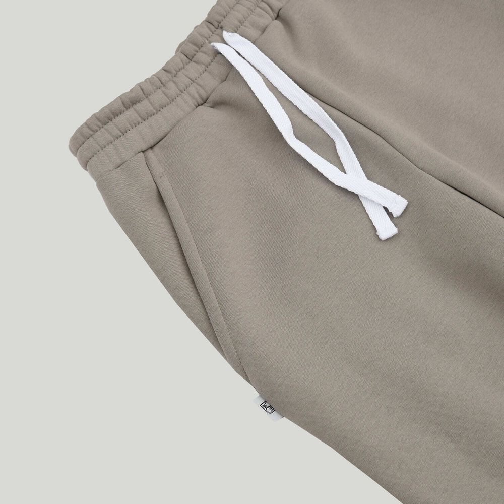 Брюки One Two Sharkskin широкие утепленные бежевые