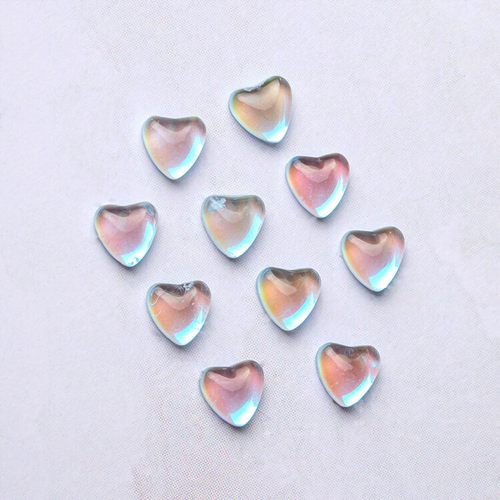 Blesk, Украшение для ногтей "Сердечки" №05 (пластик) разм 4*4 мм, 10 шт.