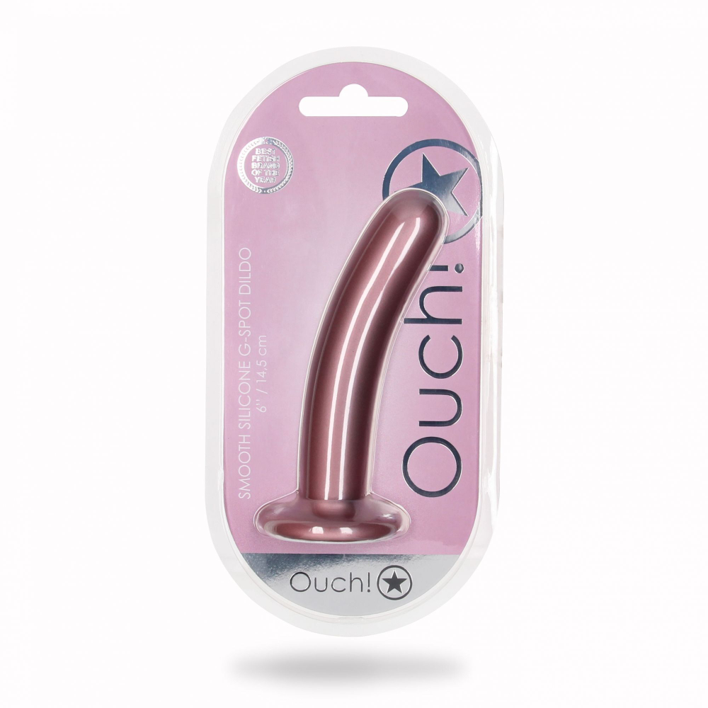 Розовый фаллоимитатор Smooth G-Spot - 15 см. (Цвет: розовый)