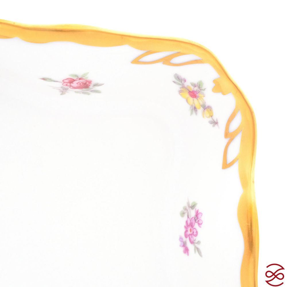 Салатник квадратный Queen's Crown Мелкие цветы 19 см