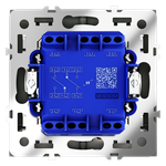 Проходной переключатель встраиваемый VOLTUM S70 двухклавишный с подсветкой 10А, (графит)