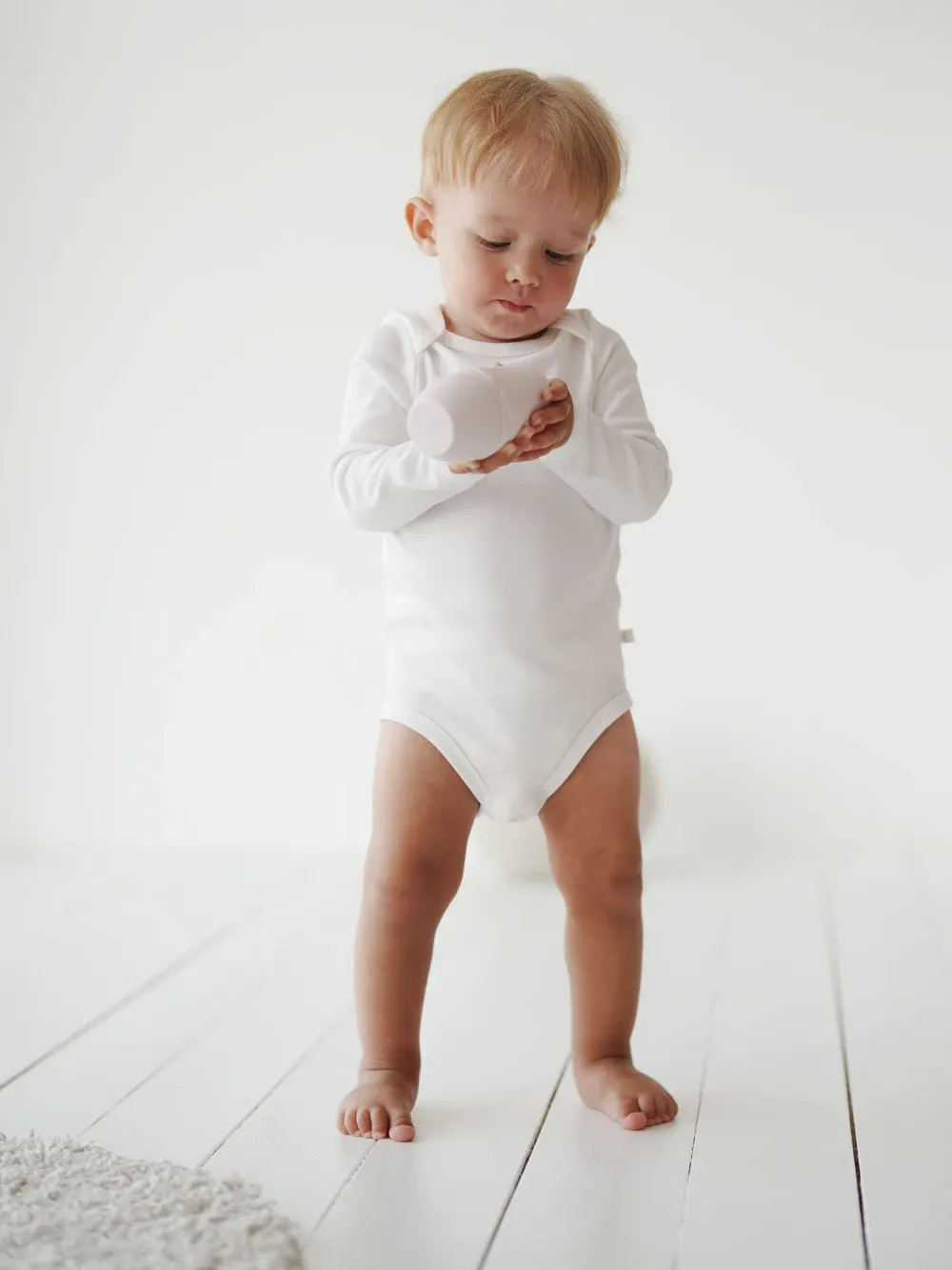 Боди с длинным рукавом "Сливки" 0+