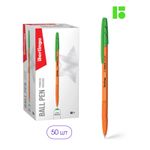 Ручка шариковая Berlingo "Tribase Orange" зеленая, 0,7мм