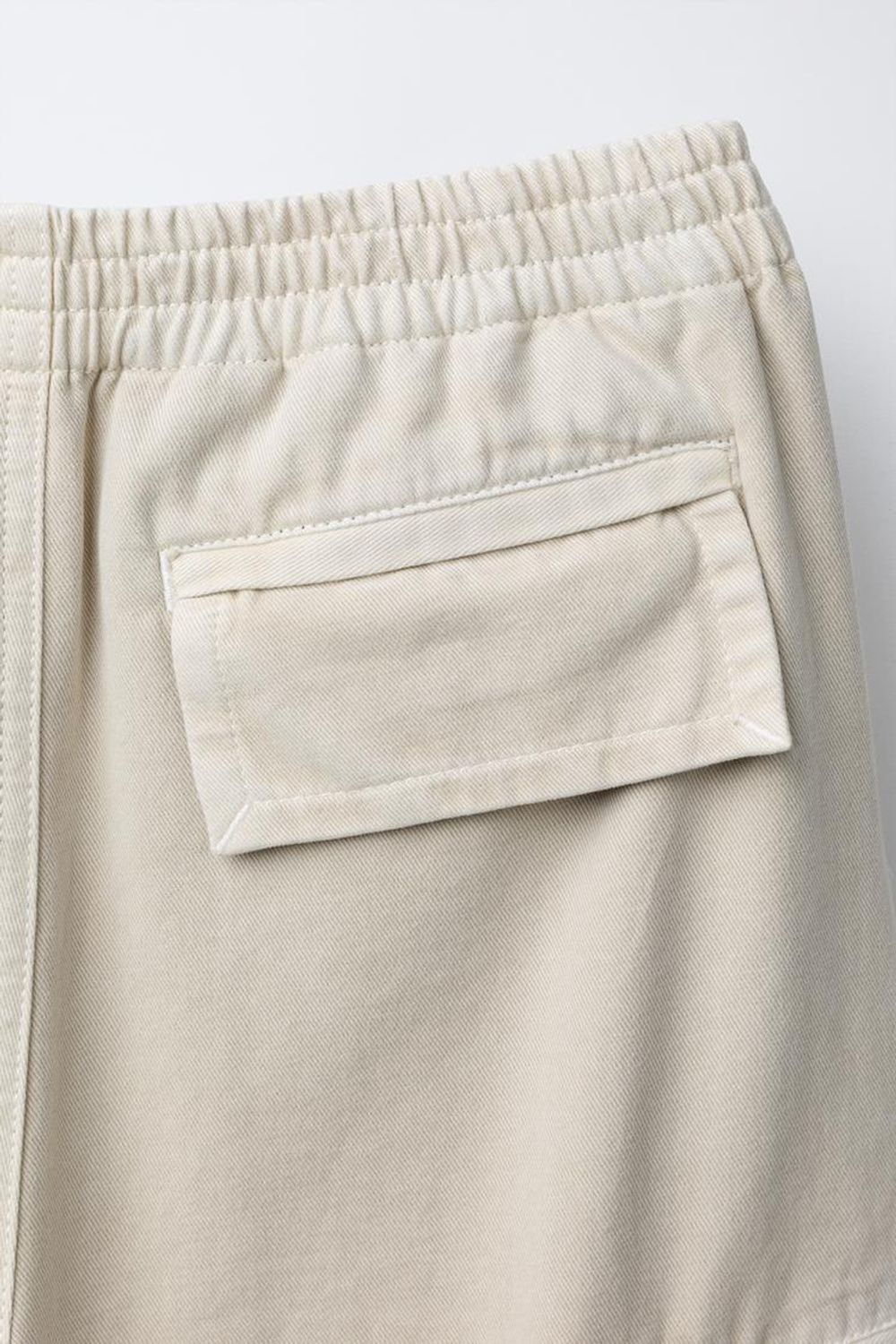 ZARA ПРЯМЫЕ БРЮКИ КАРГО, СЛОНОВАЯ КОСТЬ