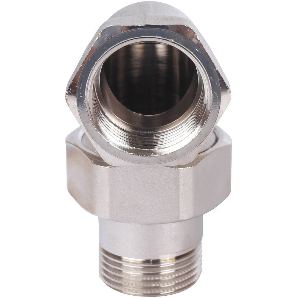 Американка STOUT никелированная угловая 3/4" ВР/НР плоское уплотнение