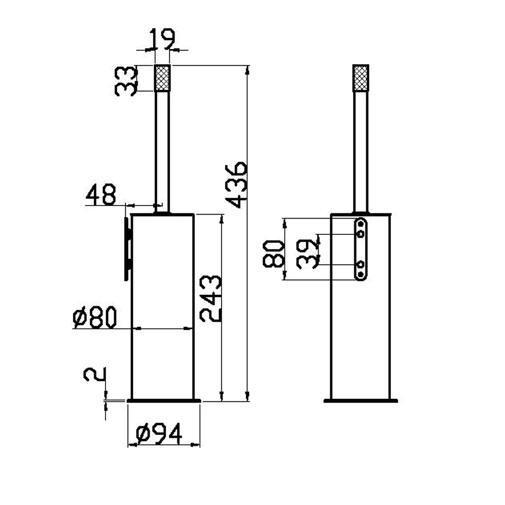 Ёрш Настенный Uno Matt White