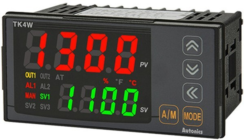 TK4W-T4CR 100-240 VAC Температурный контроллер, DIN 96х48 мм, 1 аварийный выход+RS485, выход 1: токовый или ТТР, выход 2: релейный контакт,