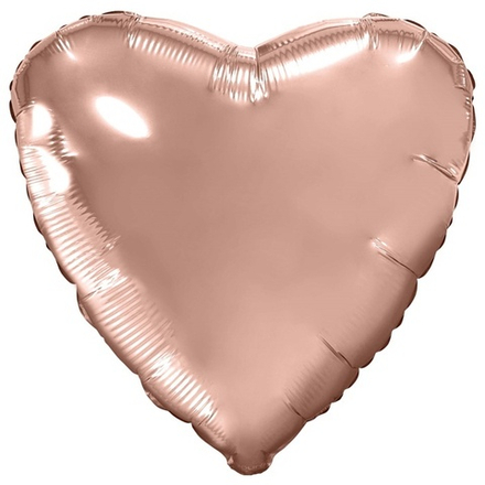 Шар Agura сердце 30" розовое золото #755839