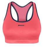 Коралловый спортивный бюстгальтер без застежек (Размер: M) (Цвет: коралловый)