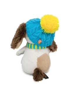 Мягкая игрушка Бартоломей Baby в голубой шапке и шарфе 20см