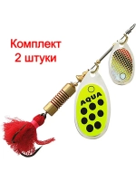 Блесна вертушка DOUBLE AGLIA 10,0g, № 1 + № 3, DUA-03