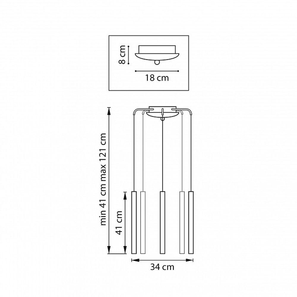 Подвесная люстра Lightstar Tubo L5T747243
