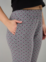 Бриджи Дв-202/кофе-цветочныйорнамент