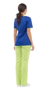 Блуза женская "Брайтли" LF2110 (василек/лайм)