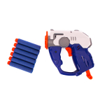 Пистолет с мягк.пулями 19см, коробка 0623