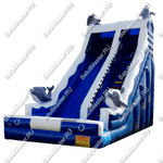 Надувной батут-горка "Путешествие дельфинов", 7,5*4*6 м