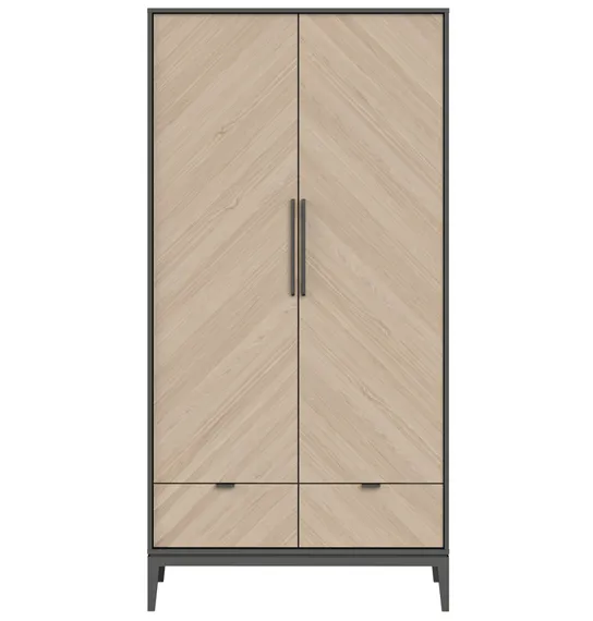 Шкаф Fjord 2-х створчатый (темно-серый)