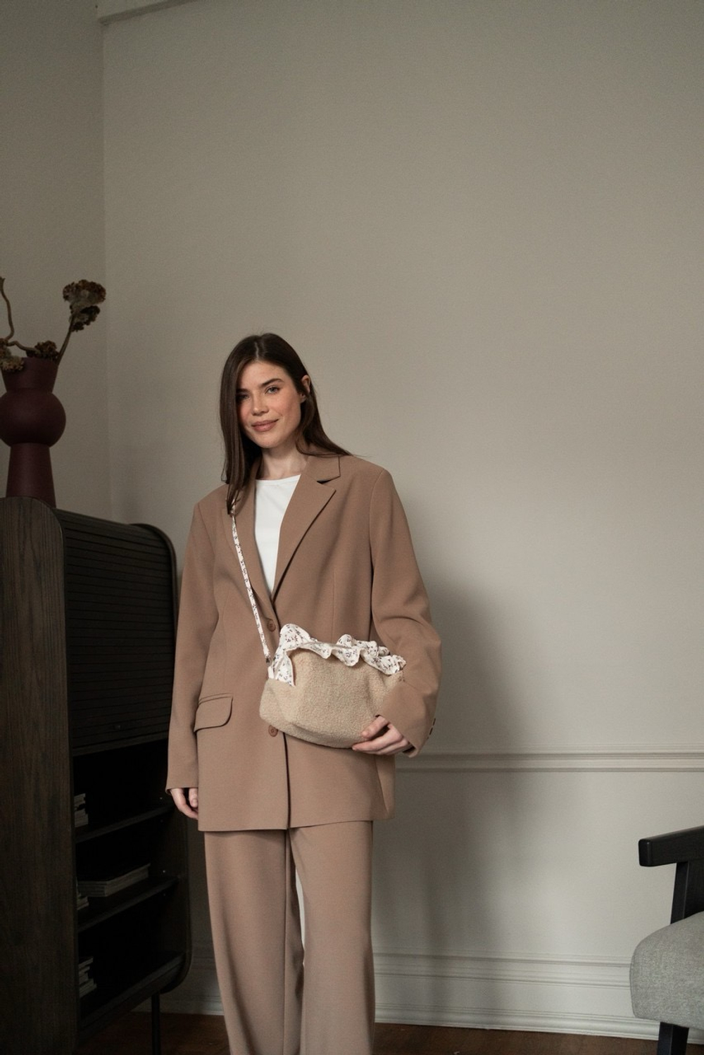 Косметичка Boho со съемной ручкой, Бежевый