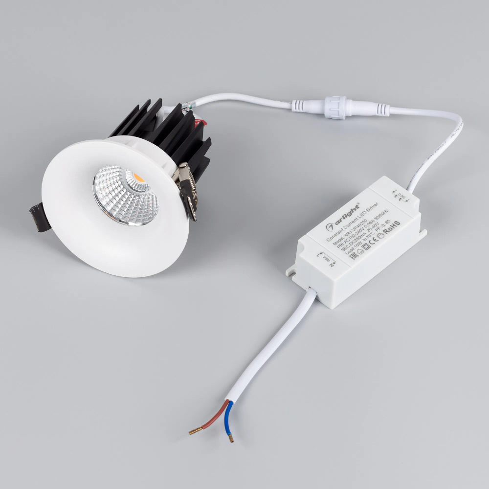 Светильник MS-FOGGY-BUILT-R86-10W Warm3000 (WH, 60 deg, 230V) (Arlight, IP54 Металл, 5 лет) 044623