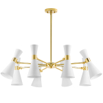 816086 Люстра DUMO 8х40W E14 БЕЛЫЙ МАТОВЫЙ/ЗОЛОТО