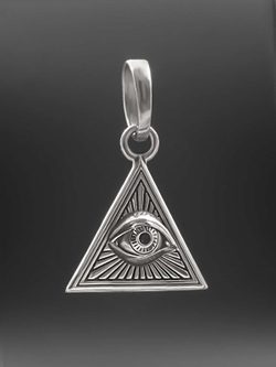 Подвеска всевидящее око оберег из серебра 925 пробы