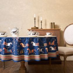 СКАТЕРТЬ КРУГЛАЯ "PASSAGE" 220СМ ,БЕЖЕВЫЙ, 100% ХЛОПОК,ТВИЛ,ПРОПИТКА