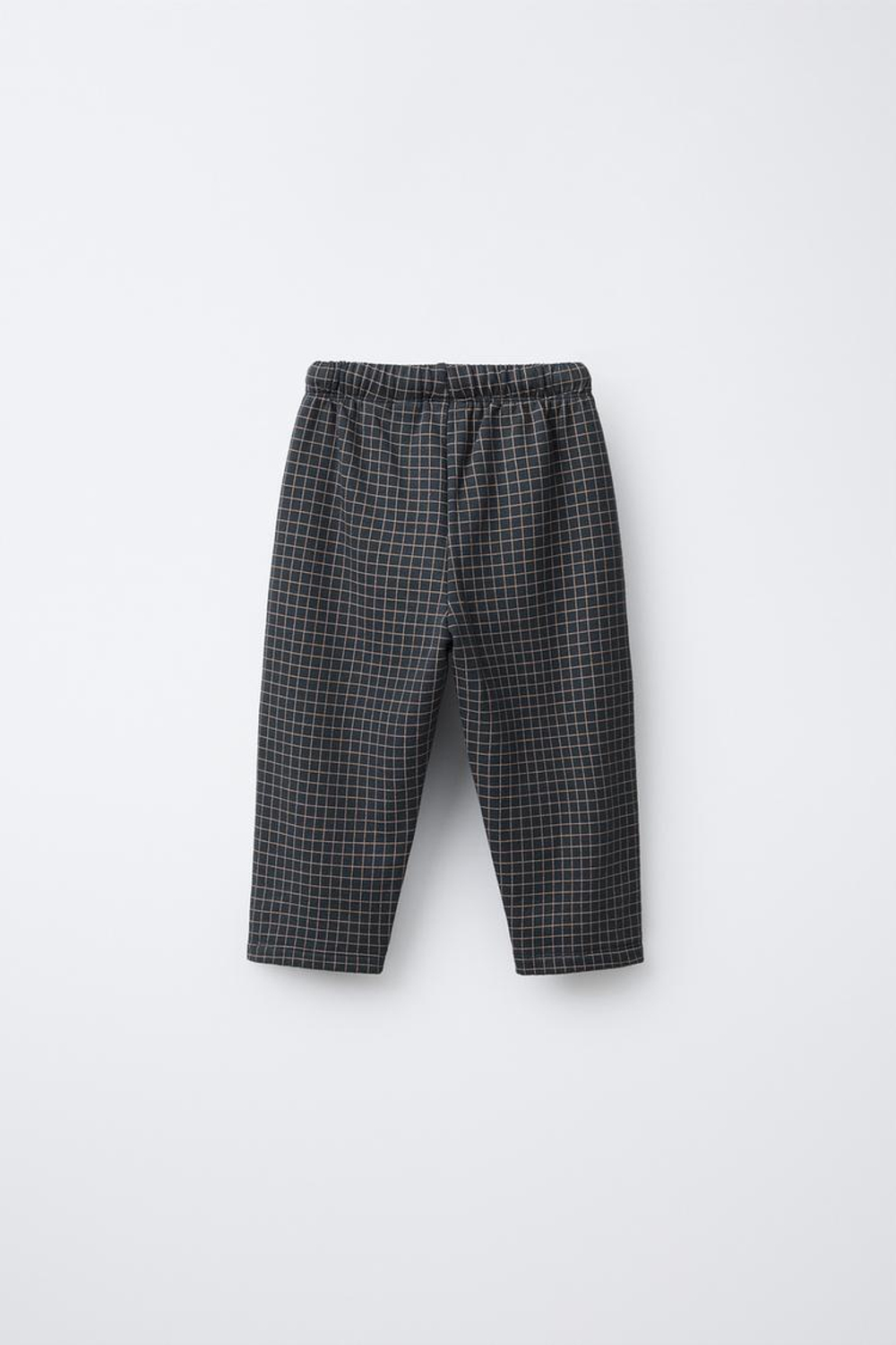 ZARA БРЮКИ СВОБОДНОГО КРОЯ В КЛЕТКУ, АНТРАЦИТОВО-СЕРЫЙ