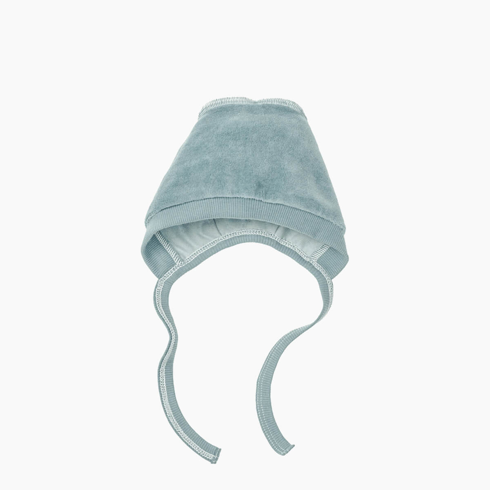 Велюровый чепчик Mjölk Baby Blue